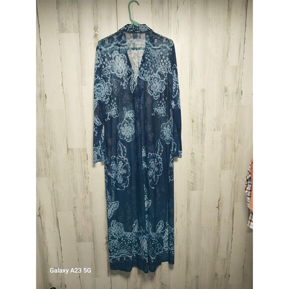 Rabbit Rabbit Rabitt 90s Floral Gauzy Kimono Duster 14M - Picture 5 of 9